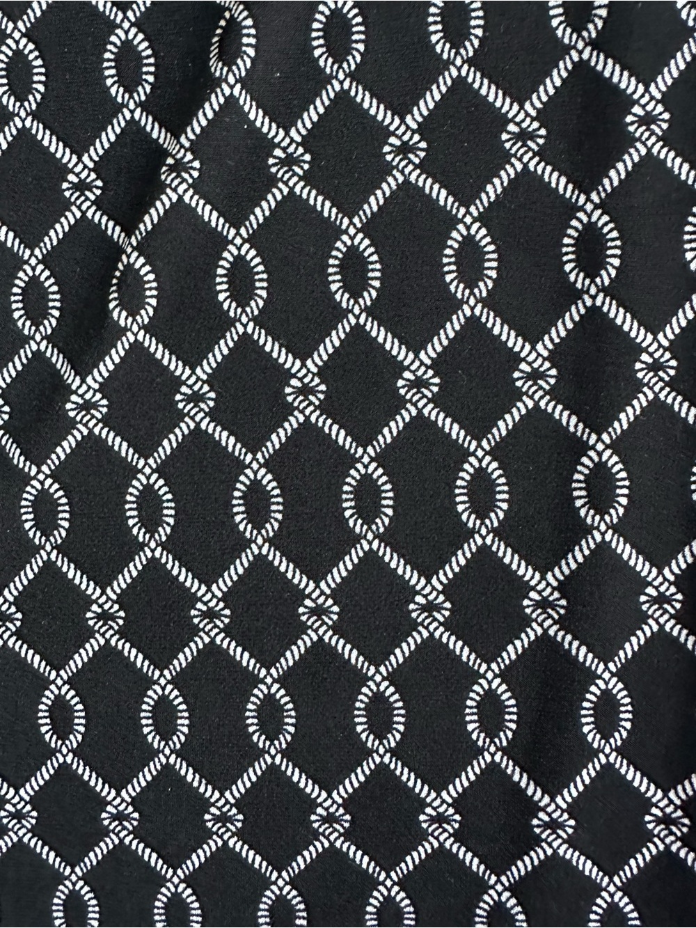 Motherhood Maternity Wrap Dress - Black & White Chain Pattern - Small - Picture 7 of 8